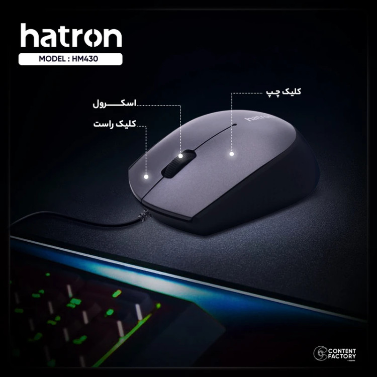 موس سیم دار سایلنت هترون HM430SL