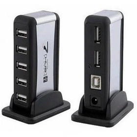 هاب 7 پورت آداپتوری USB2 پرینتر دار دی نت مدل KOS-9019